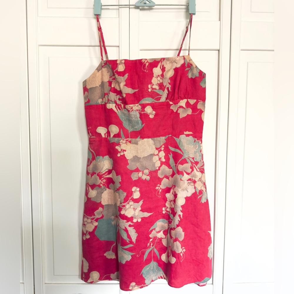 Aritzia Sunday Best Linen Mid dress